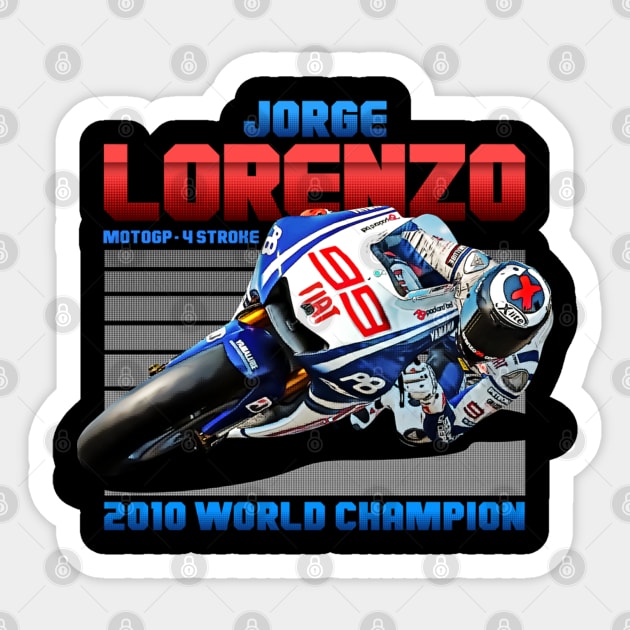 Jorge Lorenzo 2010 Legend Retro Sticker by lavonneroberson